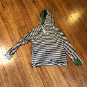 Striped double hoodie